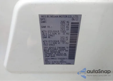 2014 Infiniti Qx60 from USA, damaged, VIN 5N1AL0MMXEC500905